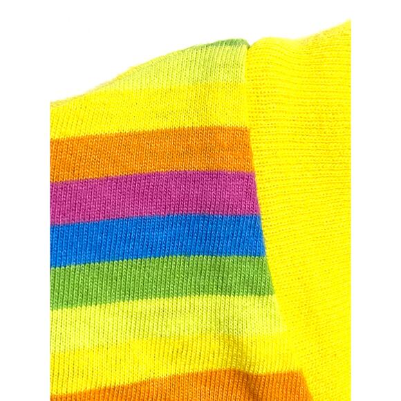 Nickelodeon Sponge Bob Rainbow Striped Shirt Boys L Groovy Psychedelic Loud Y2K - Picture 6 of 8